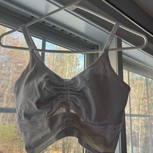 Athleta White Ruched Bralette